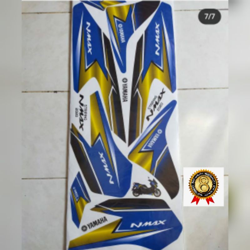 Striping NMAX New 2020 Variasi semi full biru kuning #stiker888