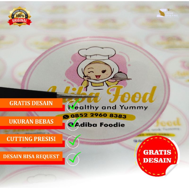 

Stiker Label Kemasan Makanan dan Minuman Praktis Murah