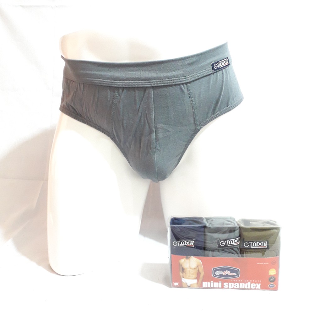 [3 pcs] Celana Dalam Pria Gtman Mini Spandex / 1 Box CD Brief