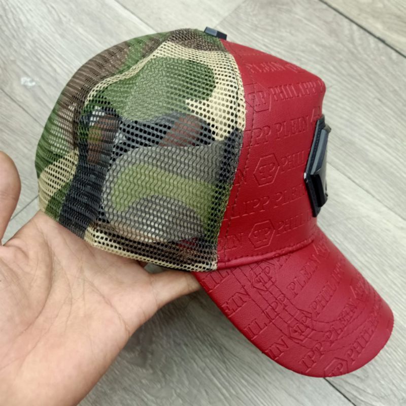 Topi P Plein Red Army Topi Baseball Jaring Super Premium Quality