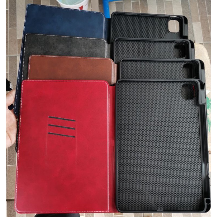 Sarung Buku Xiaomi Mi Pad 5 5pro Pro Leather Case Flip Cover Casing Folio Book Softcase Silicon Pelindung Dompet smartcase Tempat Pen slot kartu