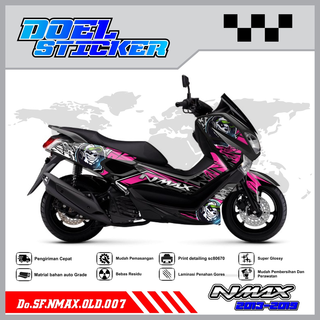 STICKER STRIPING NMAX OLD - STICKER STRIPING LIST VARIASI HOLOGRAM , CROME YAMAHA NMAX OLD DOEL 007