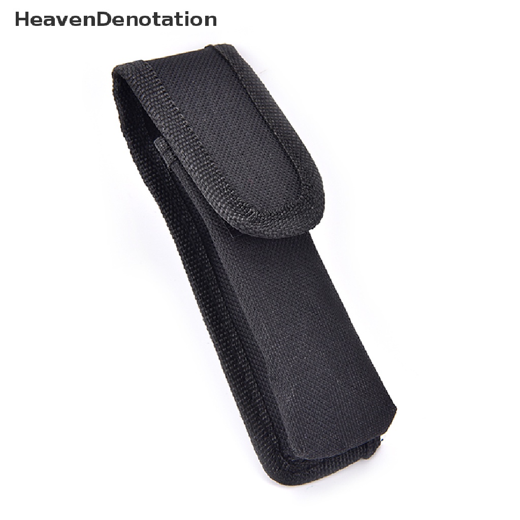 [HeavenDenotation] Outdoor black nylon Flashlight Pouch Flashlight Holster Torch Pouch Waist Belt