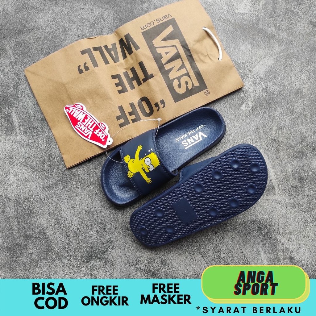 SANDAL SLOP ANAK VANS LAKI LAKI PEREMPUAN MOTIF SIMPSONS / SANDAL SLIDE KIDS JUNIOR / SENDAL KARET