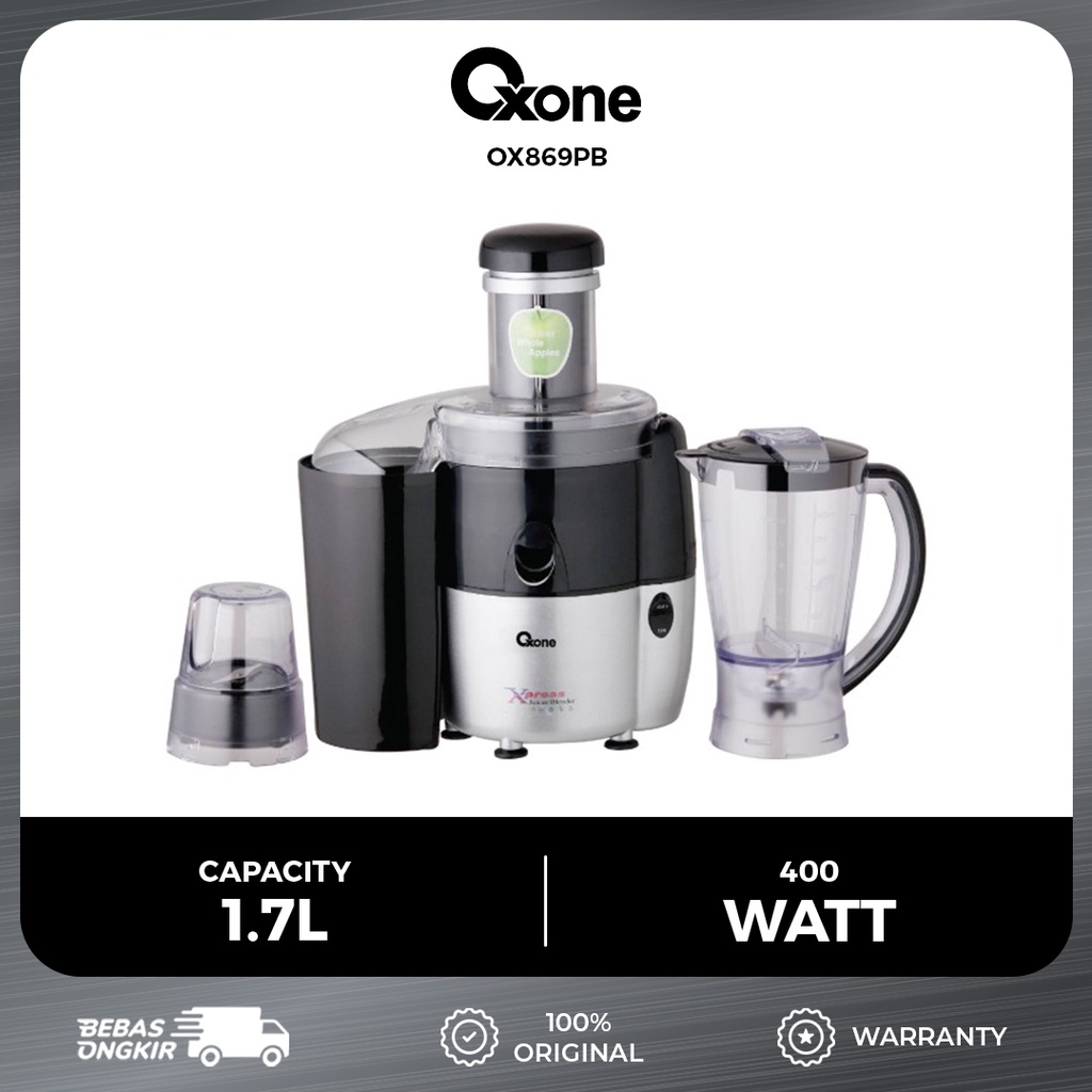 Oxone OX869PB Juicer Blender 18000 rpm kapasitas1.5 Liter 400 Watt