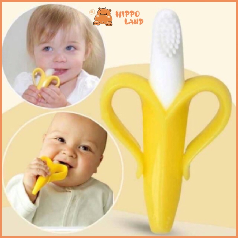 HIPPO LAND Banana Teether / Mainan Gigitan Bayi Motif Pisang 72