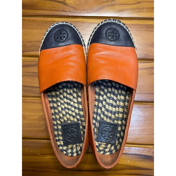 tory burch color block flat espadrilles  size 40 shoes only and replacement box