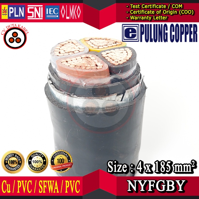 Kabel NYFGBY 4x185 mm2 PULUNG /4 x 185 mm2/4x185mm2/4x185 mm/4x185mm