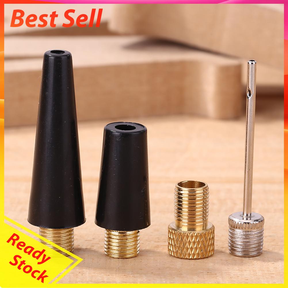 4pcs / set Jarum Adapter Nozzle Bola Untuk Pompa Ban Sepeda