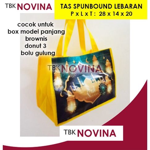 TAS SPUNBOUND LEBARAN/ TAS KAIN IDUL FITRI / TAS KOTAK KUE