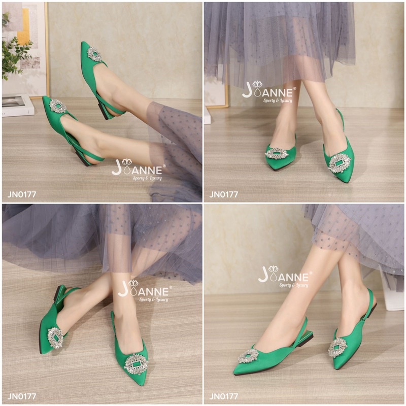 JOANNE Sparkly Slingback Flats Shoes JN0177 [ORIGINAL BRAND]