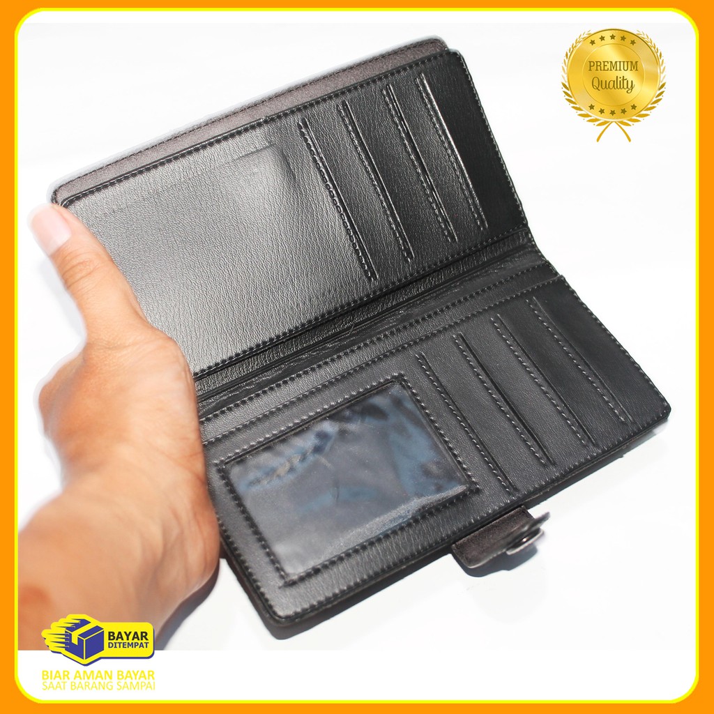 PROMO Dompet PVC Pria panjang kancing kasual bayar di tempat