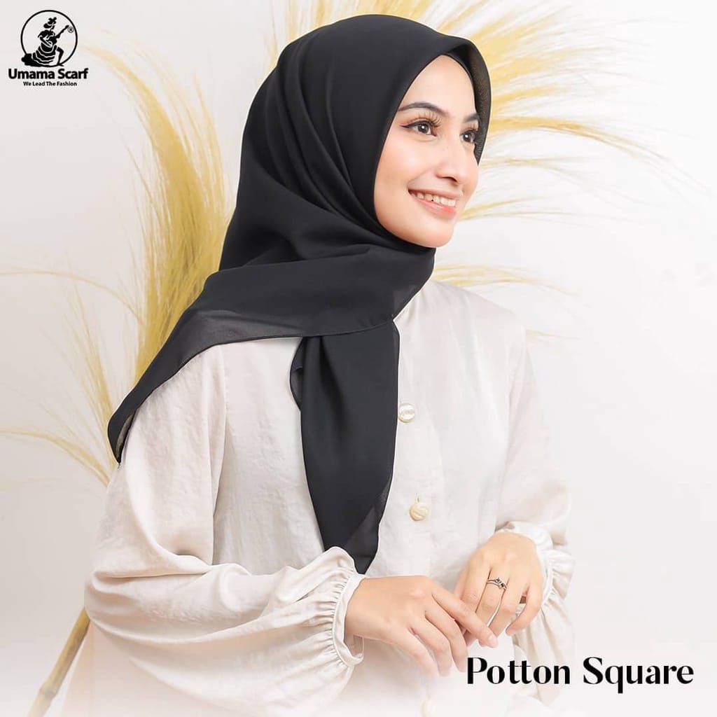 Umama Scarf - Kerudung Polos Segi Empat Potton Square-2