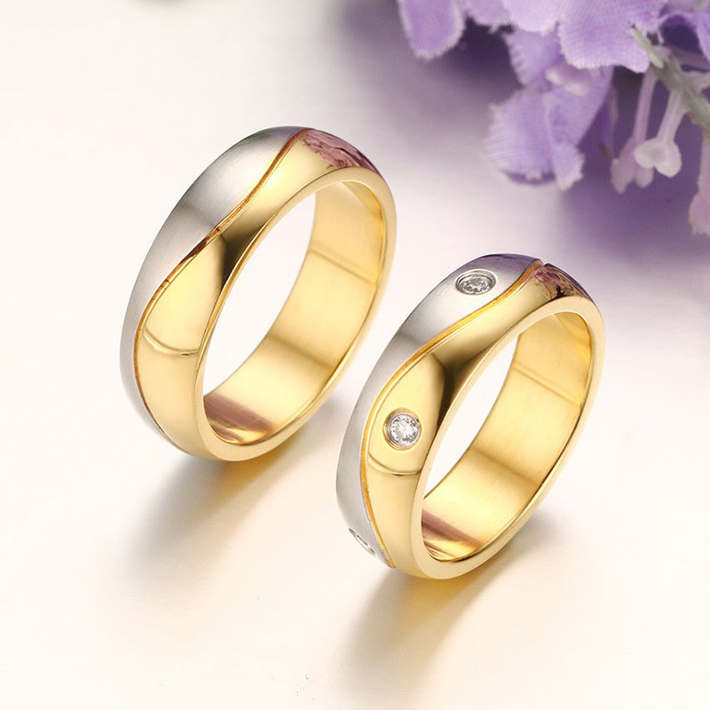 Cincin Couple / Tunangan / Nikah / Pasangan / Titanium C032