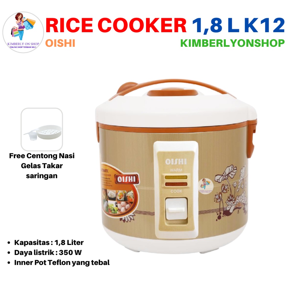 Rice Cooker Magic Com 1,8 Liter Oishi K12 Penanak Nasi