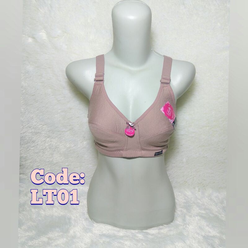 Sport Bra Lutty Kancing Tiga | BH Kait 3 Wanita Dewasa | Tanpa Busa Perempuan Pakaian Dalam | Sguna