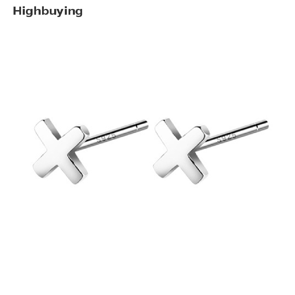 Hbid Anting Tusuk Bentuk X Bahan Metal Ringan Mewah Untuk Wanita