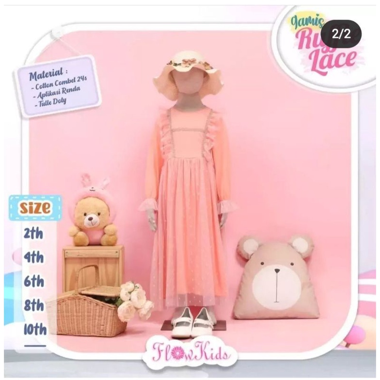 Gamis Ruffle Flowkids/Gamis Anak Flowkids