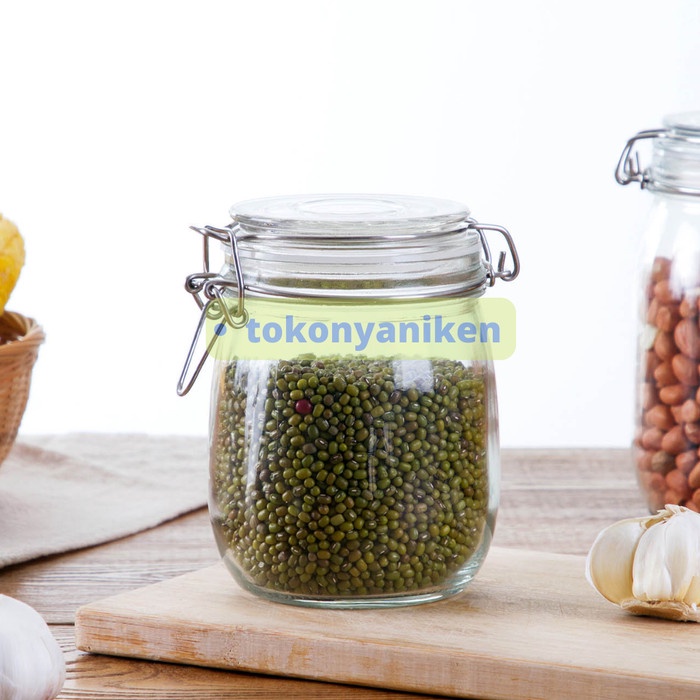 toples kaca kedap udara 1 liter stoples tempat penyimpanan makanan