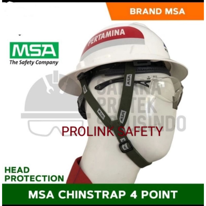 TALI DAGU MSA ORIGINAL USA 4 POIN CHINSTRAP ELASTIS GREEN