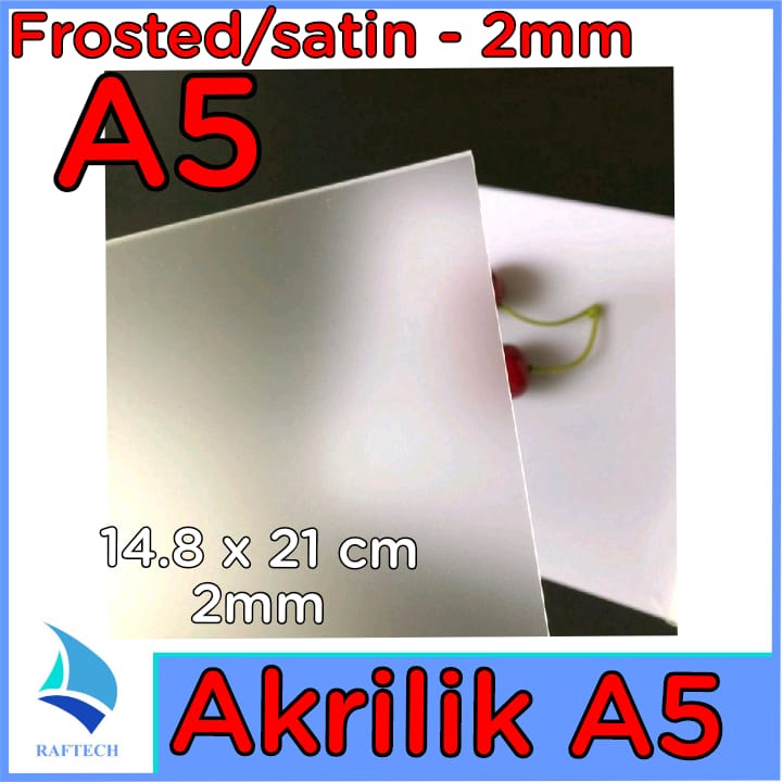 Akrilik A5 Lembaran 2mm Acrylic 2 mm Satin Frosted Marga Cipta