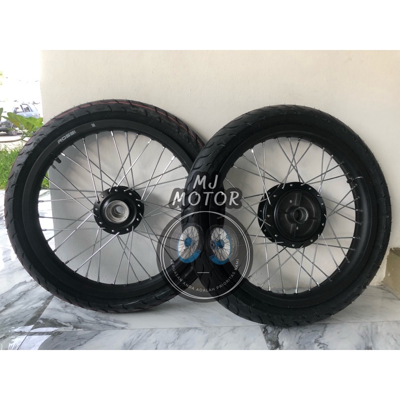 Paketan Velg + Ban Rx King Tromol Variasi Bisa request Warna Velg dan Jari-jari