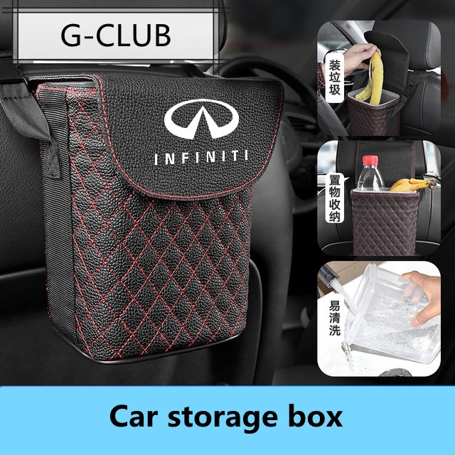 (G-CLUB) Tempat Sampah Mobil Bahan Kulit Tahan Air