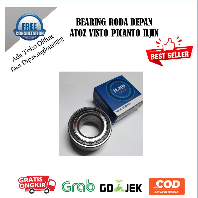 (2) BEARING LAHER RODA DEPAN ATOZ VISTO PICANTO HUB BEARING RODA DEPAN HYUNDAI ATOZ VISTO KIA PICANT
