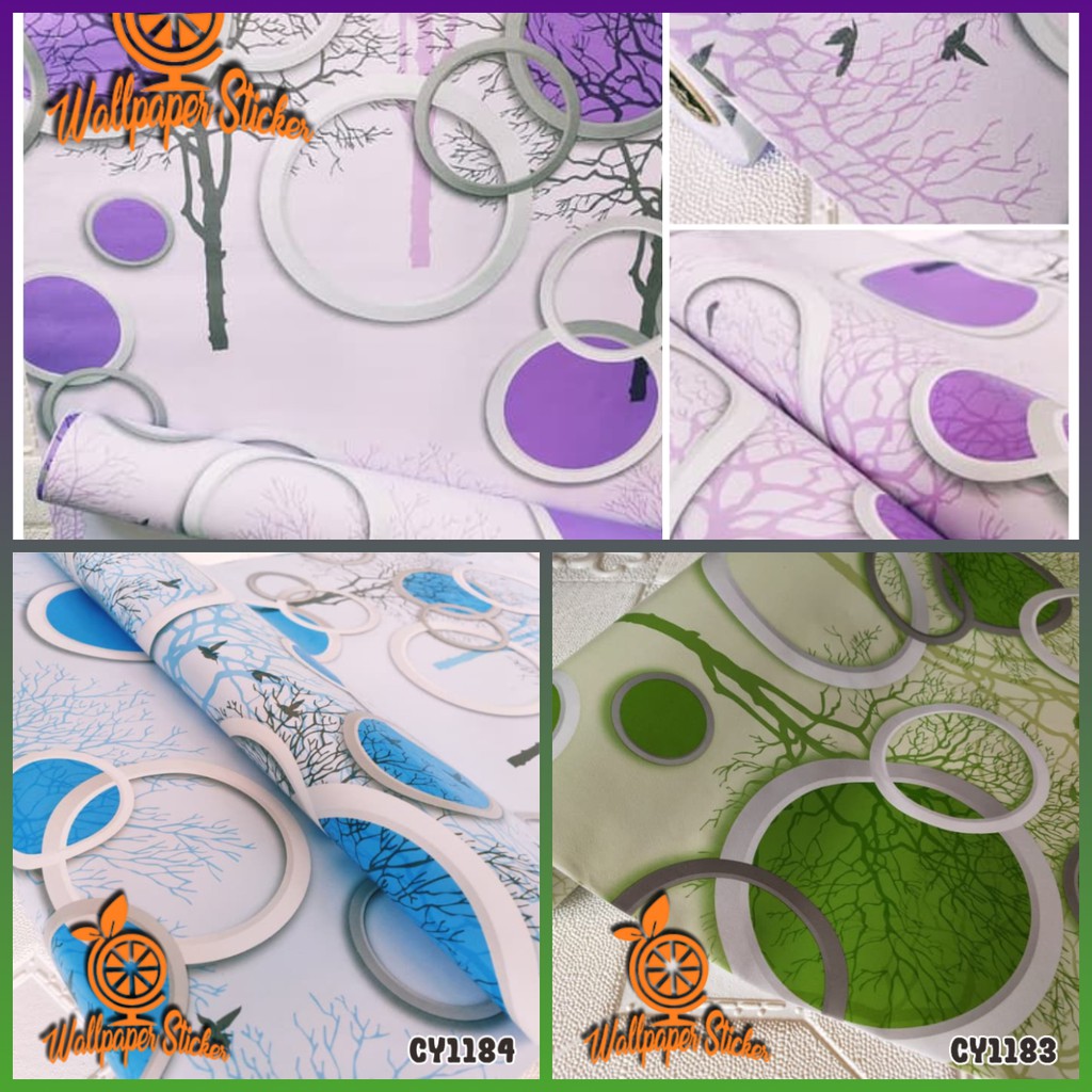 Wallpaper Dinding Polkadot Wallpaper 3D Wallpaper Stiker Dinding Size 45Cm X 10Meter Mutiara.Wallpaper-2