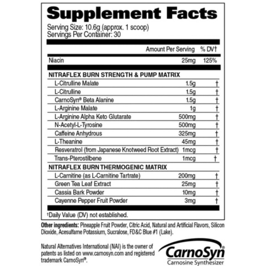 GAT NITRAFLEX BURN 30 SERVINGS GAT Pre workout fatburner ENGN SHRED