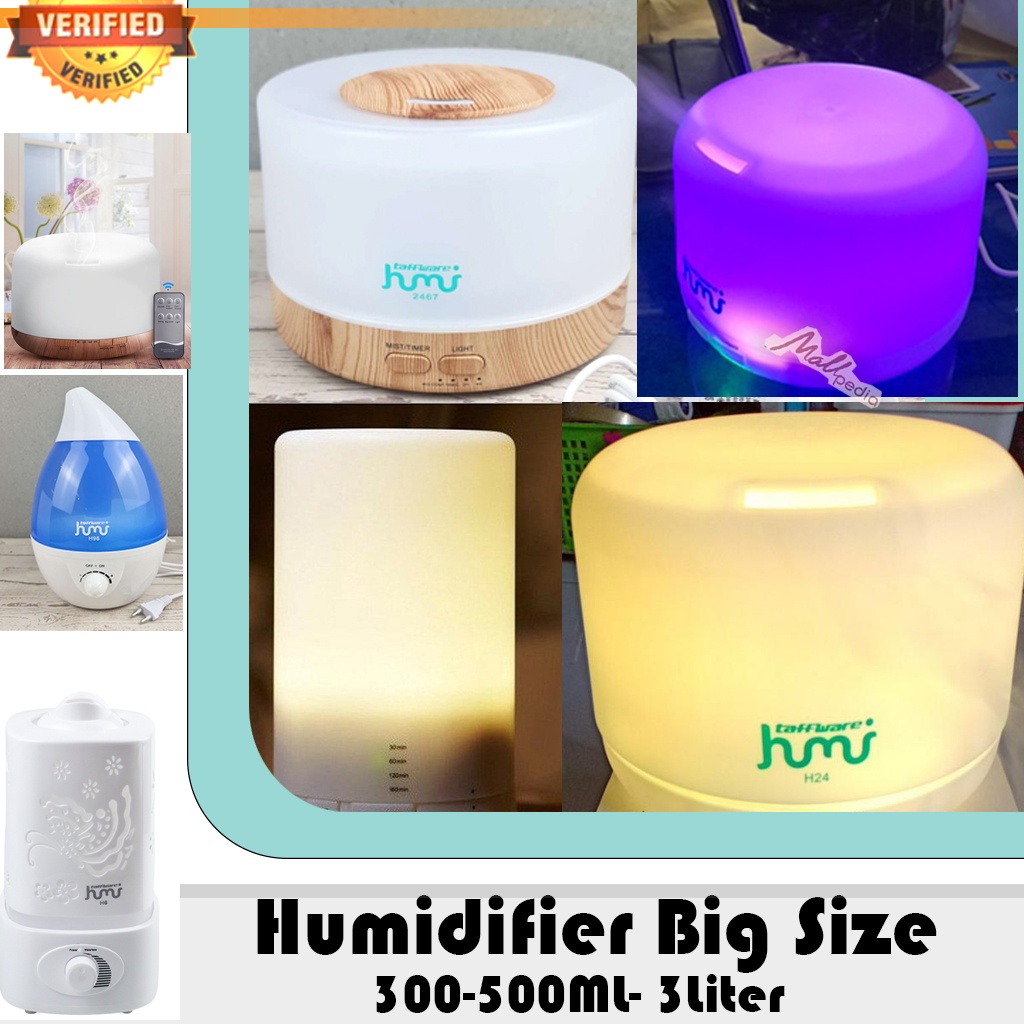 SH9 Garansi ORI 100% Humidifier Air 7 LED Diffuser Humidifier 2Liter/ 1.5 liter/ 500ml / 300ml Pelembab Pengharum udara minimalis Ruangan Kamar Kantor Non Tidak Pakai Busa/filter Kapas h 24