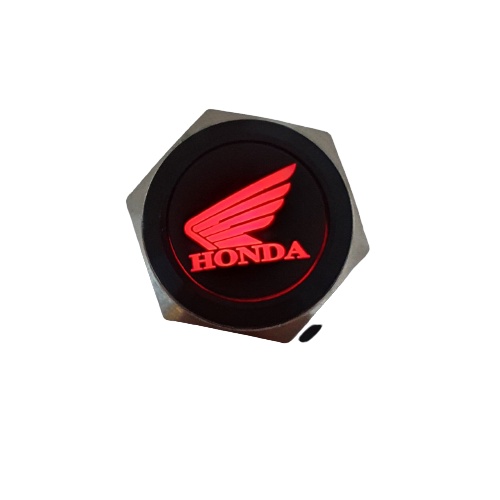 Switch Metal 16mm Push On 5 Pin Logo Honda Saklar Klakson Stainless 16 mm Lampu LED Tombol Motor Momentary 12v