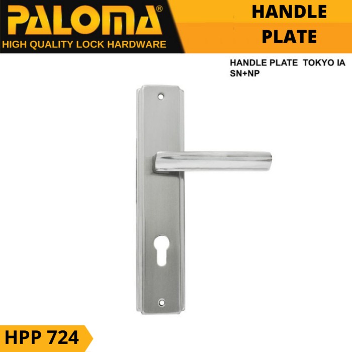 HANDLE GAGANG PINTU PALOMA HPP 724 SN+NP SILVER HANDLE ONLY