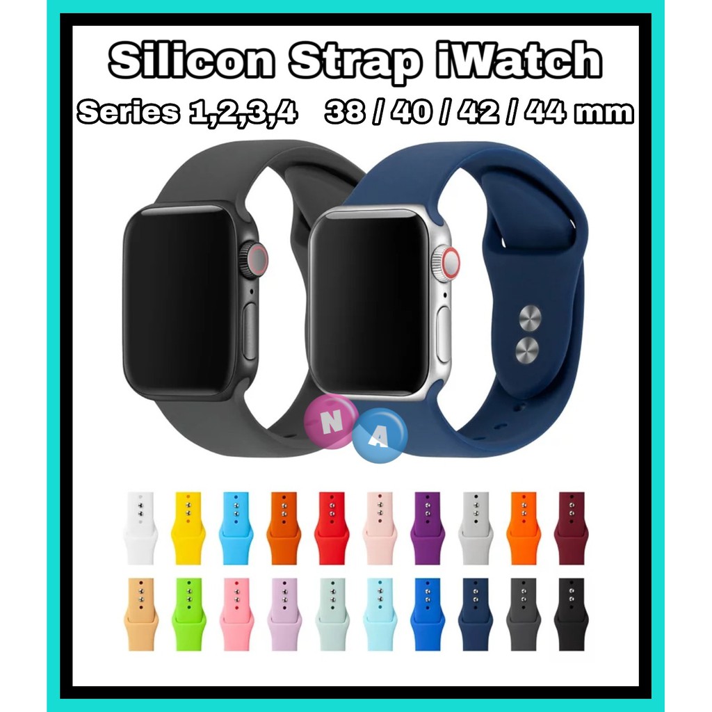 Strap Silicon iWatch 38mm / 40mm / 42mm / 44mm - Silicon Strap iWatch Series 1, 2, 3, 4