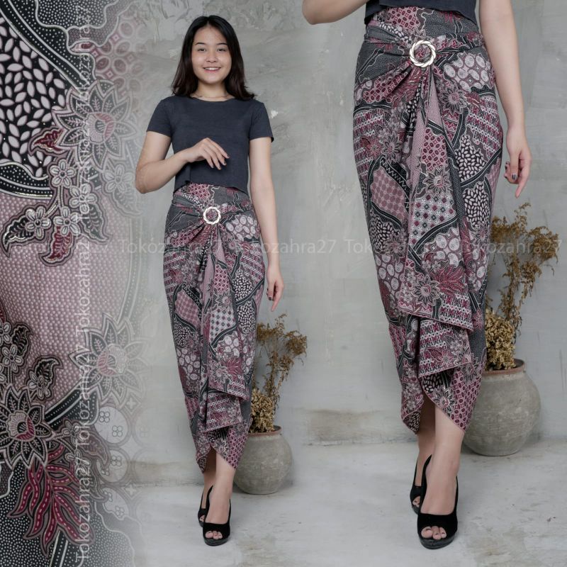 Rok Kebaya Motif Koin Rok Lilit Serut Instan Rok Kondangan Rok Wisuda