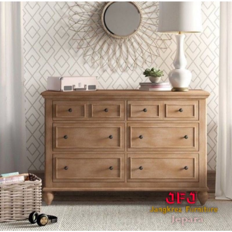 nakas jati minimalis warna antik