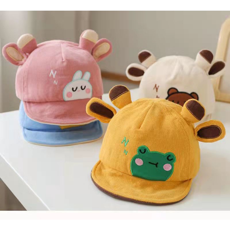 Topi baseball bayi sleepy animal premium