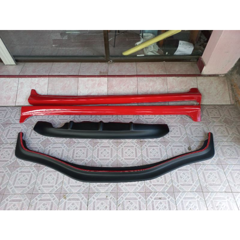 bodykit honda brio tahun 2012 sampai 2015 satu paket// depan ,belakang dan samping kanan kiri