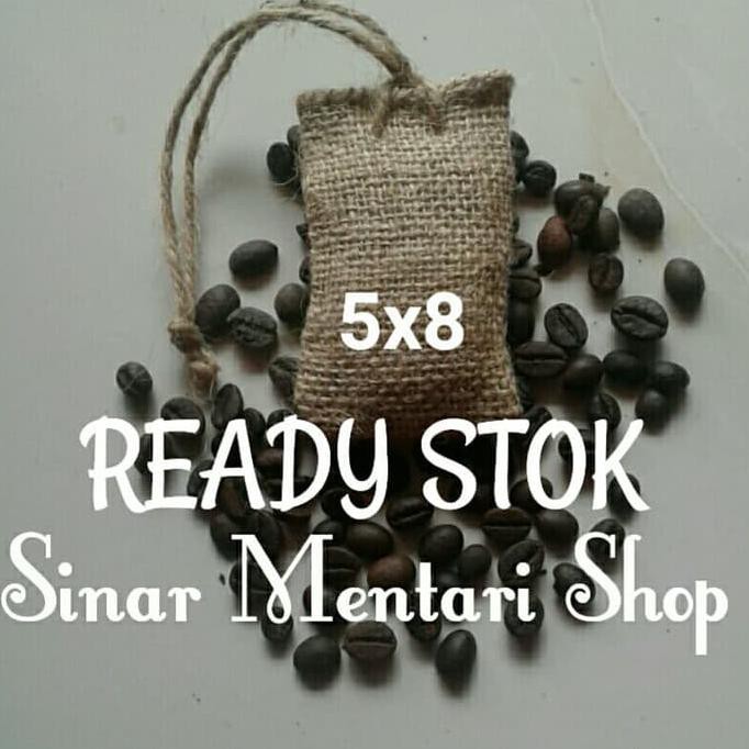 kantong goni/kantong parfum kopi uk.5x8cm GRATIS ONGKIR