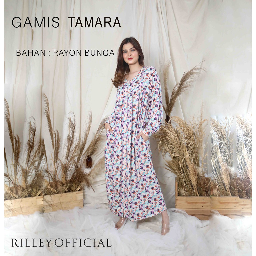 RILLEY - Tamara Baju Gamis Rayon Home Dress Muslim Wanita Terbaru 2020 Homedress Busui Katun Rayon