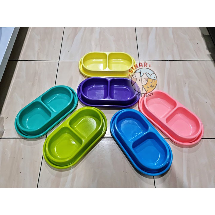 Bowl Double Anti Semut PC Tempat Makan Hewan Kucing Anjing Kelinci