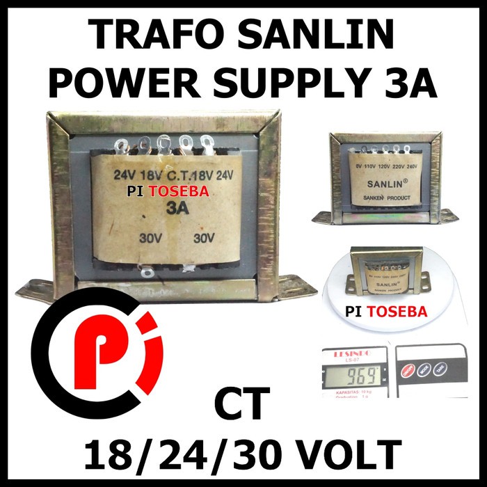 SANLIN Trafo 3A CT 30V Transformator Power Supply Step Down 30 Volt