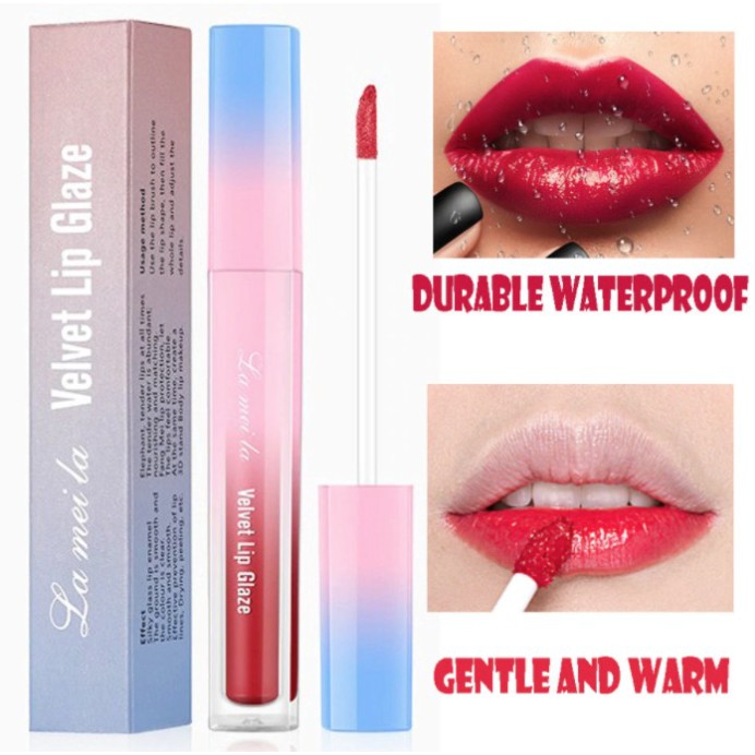 LAMEILA Lipstik Cair Velvet Metal Bibir Makeup Lip Tint Lip Gloss Lip Glaze LA035