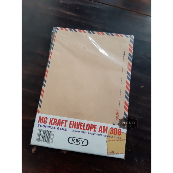 

Amplop Coklat AM 308 Kiky / MG Kraft Envelope / Air Mail / Amplop Coklat Jet Airmail