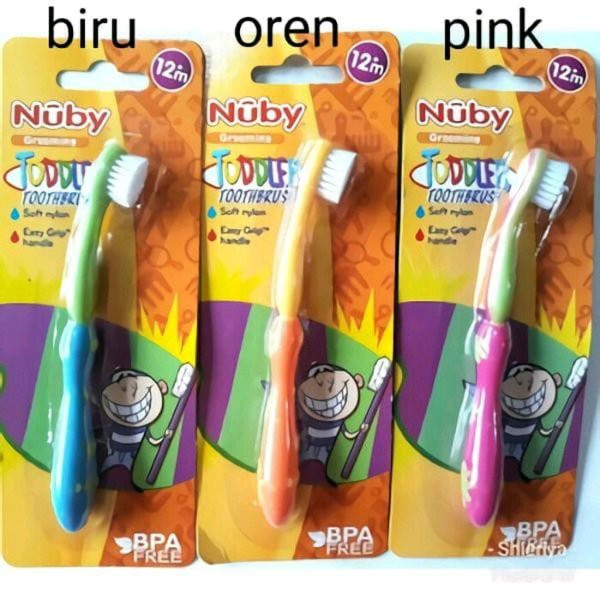 Nuby Toothbrush 12m+ (Tersedia varian warna)