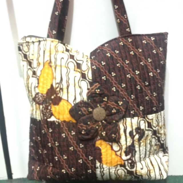 ( COD )Tas batik bunga sogan 003