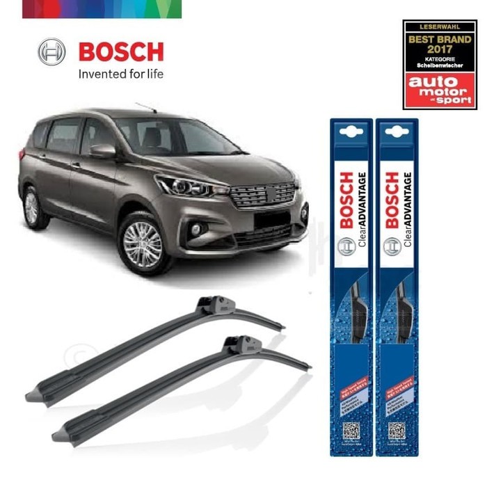 Wiper Blade Suzuki Ertiga BOSCH Sepasang Frameless Clear Advantage 14-21&quot; ORIGINAL