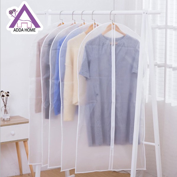 Adda Home - Cover Sarung Baju Penutup Pakaian Semi Transparen Anti Debu Anti Air