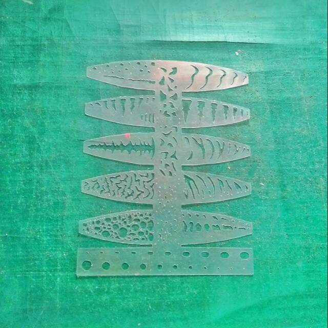 Stencil mata pancing ikan kail