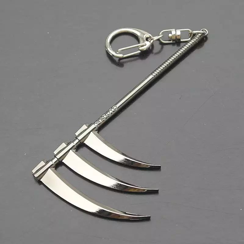 Gantungan kunci kunai senjata pedang anime naruto unik hiraishin minato shuriken kubikiribocho kusanagi sanjin no ogama keychain untuk motor tas mobil dompet-Pedang Sanjin